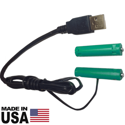2 AA Battery Eliminator - 3 Volts - USB Powered-AA Battery Eliminators-Battery Eliminator Store-aa battery replacement, aa to ac power, aa to dc power, plug in battery, plug in aa battery, rechargeable aa battery, ac battery aa, power battery, aa to usb power, usb aa battery, aa to dc power, 4 aa battery eliminator, battery substitute