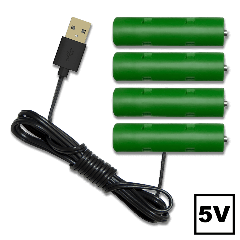 4 AA Battery Eliminator - 5 Volts - USB Powered-AA Battery Eliminators-Battery Eliminator Store-BE-4AA-USB-aa battery replacement, aa to ac power, aa to dc power, plug in battery, plug in aa battery, rechargeable aa battery, ac battery aa, power battery, aa to usb power, usb aa battery, aa to dc power, 4 aa battery eliminator, battery substitute