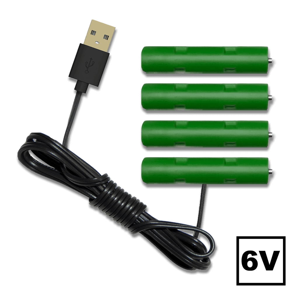 4 AAA Battery Eliminator - 6 Volts - USB Powered - Battery Eliminator Store - Battery Replacement, aa battery to ac power, aaa to ac power, dc power, battery to usb, 9 volt battery to ac power, ac power adapter, 2 aa to ac power, 4 aa to ac power, 3 aaa to ac power, 9v to ac power, ac power supply adapter, cr123a, dummy cell, active cell, battery eliminator, replace battery, eliminate battery, remove battery, convert aa to ac power, 6 aa battery, 2 aa battery, 4 aa battery, 9 volt ac, 120v battery battery p