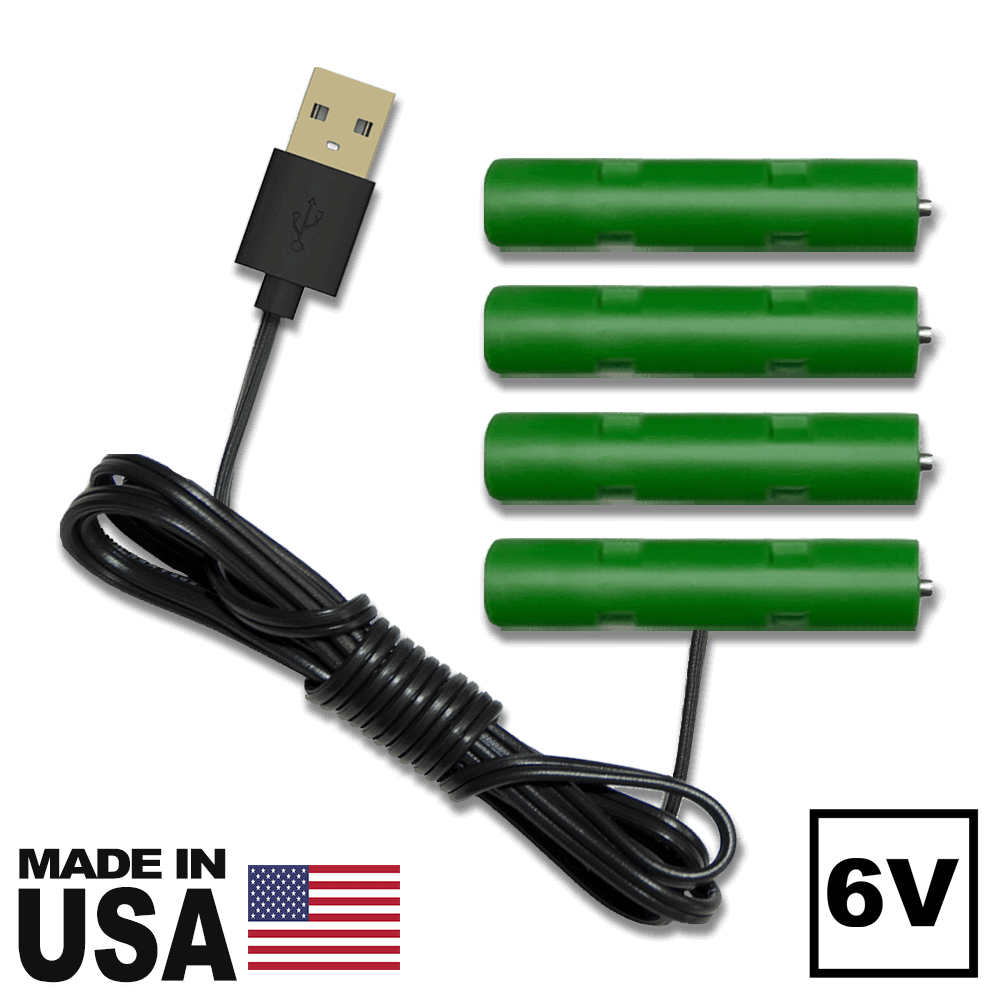4 AAA Battery Eliminator - 6 Volts - USB Powered - Battery Eliminator Store - Battery Replacement, aa battery to ac power, aaa to ac power, dc power, battery to usb, 9 volt battery to ac power, ac power adapter, 2 aa to ac power, 4 aa to ac power, 3 aaa to ac power, 9v to ac power, ac power supply adapter, cr123a, dummy cell, active cell, battery eliminator, replace battery, eliminate battery, remove battery, convert aa to ac power, 6 aa battery, 2 aa battery, 4 aa battery, 9 volt ac, 120v battery battery p