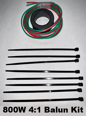 4:1 800 W Balun Kit - Battery Eliminator Store - Battery Replacement, aa battery to ac power, aaa to ac power, dc power, battery to usb, 9 volt battery to ac power, ac power adapter, 2 aa to ac power, 4 aa to ac power, 3 aaa to ac power, 9v to ac power, ac power supply adapter, cr123a, dummy cell, active cell, battery eliminator, replace battery, eliminate battery, remove battery, convert aa to ac power, 6 aa battery, 2 aa battery, 4 aa battery, 9 volt ac, 120v battery battery power supply, 4 c