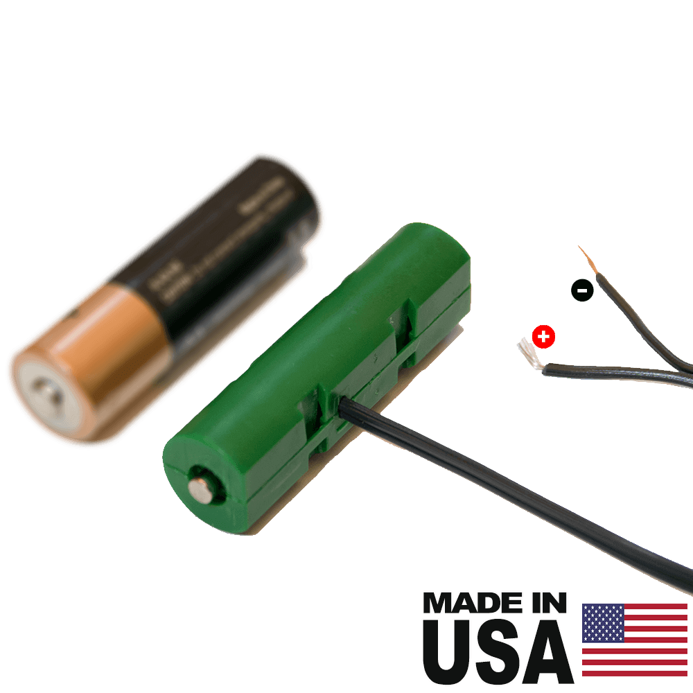 AA Battery Wired Cell - DIY - "fake AA battery with wires"-AA Battery Eliminators-Battery Eliminator Store-AA-ACTIVE-aa battery replacement, aa to ac power, aa to dc power, plug in battery, plug in aa battery, rechargeable aa battery, ac battery aa, power battery, aa to usb power, usb aa battery, aa to dc power, 4 aa battery eliminator, battery substitute