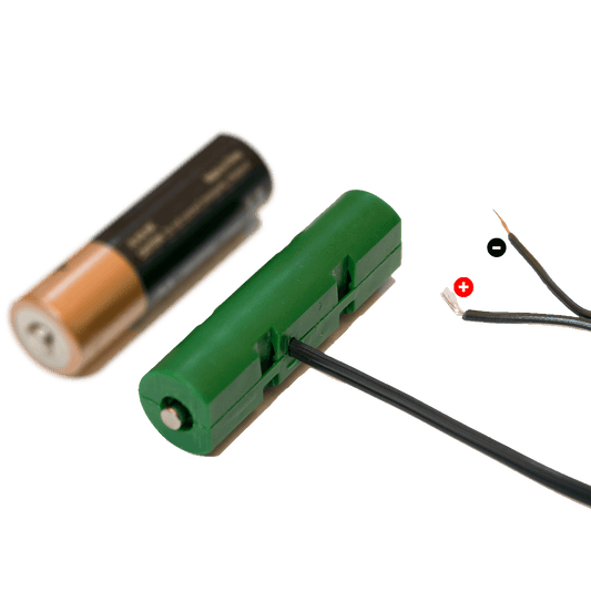 AA Battery Wired Cell - DIY - "fake AA battery with wires"-AA Battery Eliminators-Battery Eliminator Store-AA-ACTIVE-aa battery replacement, aa to ac power, aa to dc power, plug in battery, plug in aa battery, rechargeable aa battery, ac battery aa, power battery, aa to usb power, usb aa battery, aa to dc power, 4 aa battery eliminator, battery substitute