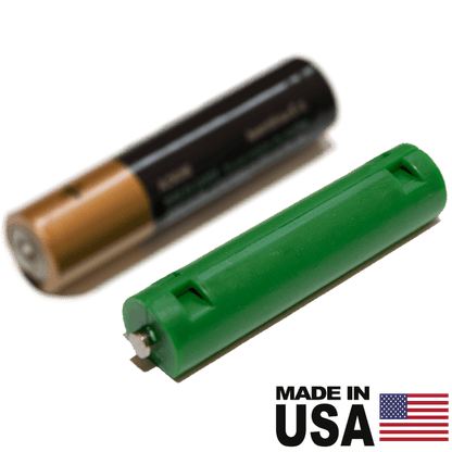 AAA Battery Dummy Shorted Cell - Reduce voltage or complete series circuit - "fake battery" - Battery Eliminator Store - Battery Replacement, aa battery to ac power, aaa to ac power, dc power, battery to usb, 9 volt battery to ac power, ac power adapter, 2 aa to ac power, 4 aa to ac power, 3 aaa to ac power, 9v to ac power, ac power supply adapter, cr123a, dummy cell, active cell, battery eliminator, replace battery, eliminate battery, remove battery, convert aa to ac power, 6 aa battery, 2 aa b