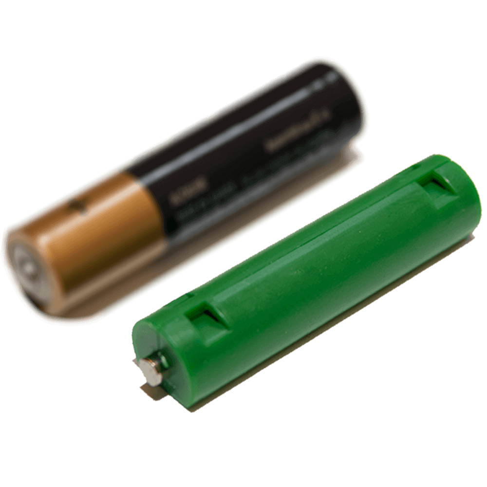 AAA Battery Dummy Shorted Cell - Reduce voltage or complete series circuit - "fake battery" - Battery Eliminator Store - Battery Replacement, aa battery to ac power, aaa to ac power, dc power, battery to usb, 9 volt battery to ac power, ac power adapter, 2 aa to ac power, 4 aa to ac power, 3 aaa to ac power, 9v to ac power, ac power supply adapter, cr123a, dummy cell, active cell, battery eliminator, replace battery, eliminate battery, remove battery, convert aa to ac power, 6 aa battery, 2 aa b