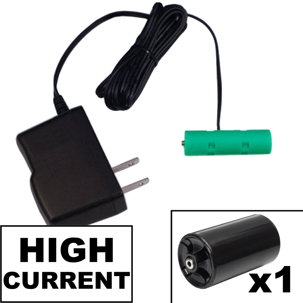 1 D or 1 AA Battery Eliminator Kit - High Current - 1.5 Volts - AC Powered (worldwide compatible) - Battery Eliminator Store - Battery Replacement, aa battery to ac power, aaa to ac power, dc power, battery to usb, 9 volt battery to ac power, ac power adapter, 2 aa to ac power, 4 aa to ac power, 3 aaa to ac power, 9v to ac power, ac power supply adapter, cr123a, dummy cell, active cell, battery eliminator, replace battery, eliminate battery, remove battery, convert aa to ac power, 6 aa battery,
