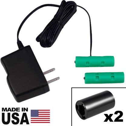 2 C or 2 AA Battery Eliminator - 3 Volts - AC Powered (120VAC only) - Battery Eliminator Store - Battery Replacement, aa battery to ac power, aaa to ac power, dc power, battery to usb, 9 volt battery to ac power, ac power adapter, 2 aa to ac power, 4 aa to ac power, 3 aaa to ac power, 9v to ac power, ac power supply adapter, cr123a, dummy cell, active cell, battery eliminator, replace battery, eliminate battery, remove battery, convert aa to ac power, 6 aa battery, 2 aa battery, 4 aa battery, 9 