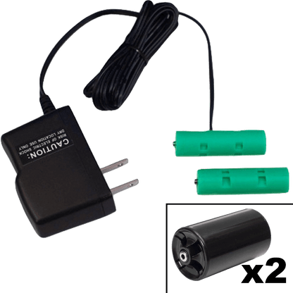 2 D or 2 AA Cells, 3VDC - AC Power - D/AA Eliminator - Battery Replacement - Battery Eliminator Store - aa battery eliminator, battery eliminator store, 9 volt battery eliminator, d cell battery eliminator, 9v battery eliminator, aaa battery eliminator, usb battery eliminator, replace 4 aa batteries with ac adapter, d battery eliminator, dummy aa battery with leads, aa battery eliminator power adapter, 9 volt battery adapter