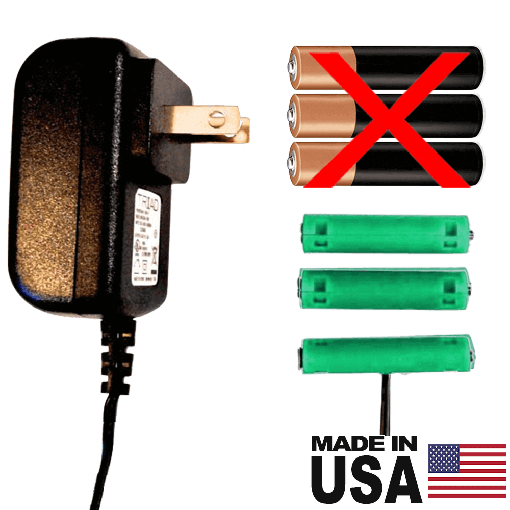 3 AAA Battery Eliminator - 4.5 Volts - AC Powered - Battery Eliminator Store - Battery Replacement, aa battery to ac power, aaa to ac power, dc power, battery to usb, 9 volt battery to ac power, ac power adapter, 2 aa to ac power, 4 aa to ac power, 3 aaa to ac power, 9v to ac power, ac power supply adapter, cr123a, dummy cell, active cell, battery eliminator, replace battery, eliminate battery, remove battery, convert aa to ac power, 6 aa battery, 2 aa battery, 4 aa battery, 9 volt ac, 120v batt