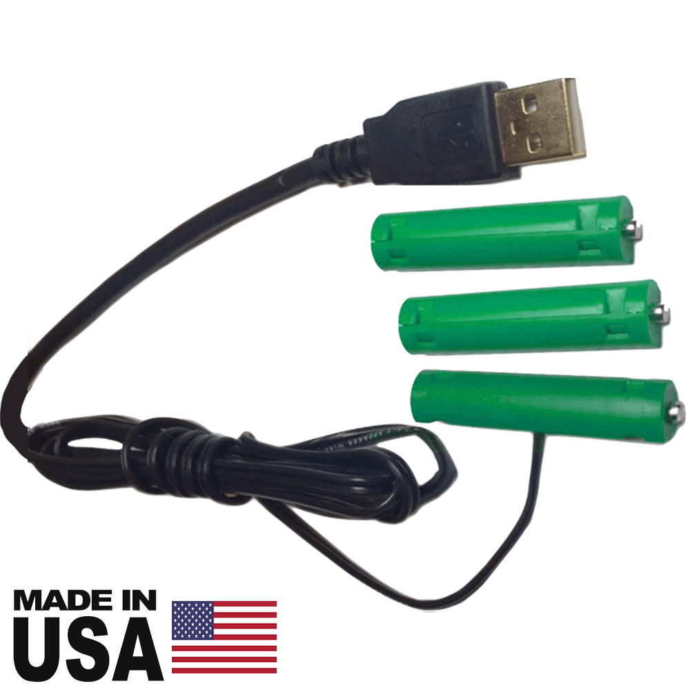 3 AAA Battery Eliminator - 4.5 Volts - USB Powered - Battery Eliminator Store - Battery Replacement, aa battery to ac power, aaa to ac power, dc power, battery to usb, 9 volt battery to ac power, ac power adapter, 2 aa to ac power, 4 aa to ac power, 3 aaa to ac power, 9v to ac power, ac power supply adapter, cr123a, dummy cell, active cell, battery eliminator, replace battery, eliminate battery, remove battery, convert aa to ac power, 6 aa battery, 2 aa battery, 4 aa battery, 9 volt ac, 120v bat
