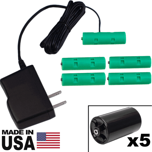 5 D Battery Eliminator Kit - 7.5 Volts - AC Powered - Battery Eliminator Store - Battery Replacement, aa battery to ac power, aaa to ac power, dc power, battery to usb, 9 volt battery to ac power, ac power adapter, 2 aa to ac power, 4 aa to ac power, 3 aaa to ac power, 9v to ac power, ac power supply adapter, cr123a, dummy cell, active cell, battery eliminator, replace battery, eliminate battery, remove battery, convert aa to ac power, 6 aa battery, 2 aa battery, 4 aa battery, 9 volt ac, 120v ba