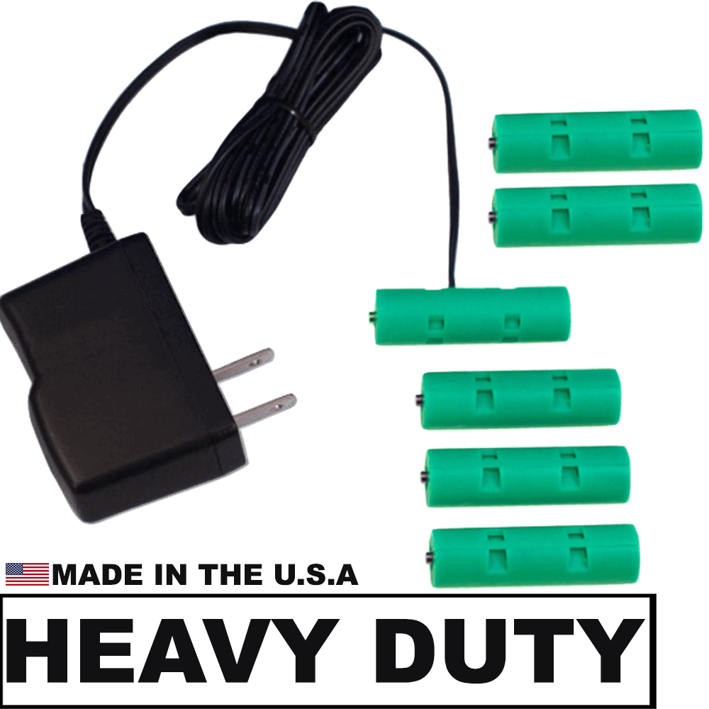 6 AA Battery Eliminator - Heavy Duty (2 Amps) 9 Volts - AC Powered-AA Battery Eliminators-Battery Eliminator Store-BE-6AA-AC-HD-aa battery replacement, aa to ac power, aa to dc power, plug in battery, plug in aa battery, rechargeable aa battery, ac battery aa, power battery, aa to usb power, usb aa battery, aa to dc power, 4 aa battery eliminator, battery substitute