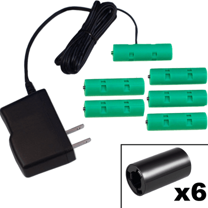 6 C or 6 AA Cells, 9VDC - AC Source - Battery Eliminator - Battery Replacement - Battery Eliminator Store - aa battery eliminator, battery eliminator store, 9 volt battery eliminator, d cell battery eliminator, 9v battery eliminator, aaa battery eliminator, usb battery eliminator, replace 4 aa batteries with ac adapter, d battery eliminator, dummy aa battery with leads, aa battery eliminator power adapter, 9 volt battery adapter Edit alt text  Edit alt text