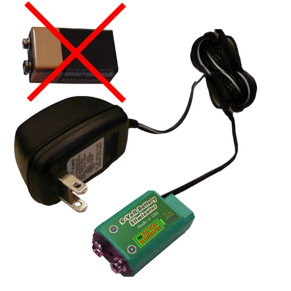 9 Volt Battery Eliminator - AC Powered (general purpose) - Battery Eliminator Store - Battery Replacement, aa battery to ac power, aaa to ac power, dc power, battery to usb, 9 volt battery to ac power, ac power adapter, 2 aa to ac power, 4 aa to ac power, 3 aaa to ac power, 9v to ac power, ac power supply adapter, cr123a, dummy cell, active cell, battery eliminator, replace battery, eliminate battery, remove battery, convert aa to ac power, 6 aa battery, 2 aa battery, 4 aa battery, 9 volt ac, 12