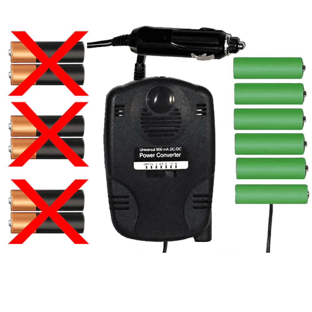 AA Battery Eliminator - Adjustable Voltage for 2-6 Batteries - 12 Volt DC powered-AA Battery Eliminators-Battery Eliminator Store-BE-AA-ADJ-26-DC-aa battery replacement, aa to ac power, aa to dc power, plug in battery, plug in aa battery, rechargeable aa battery, ac battery aa, power battery, aa to usb power, usb aa battery, aa to dc power, 4 aa battery eliminator, battery substitute