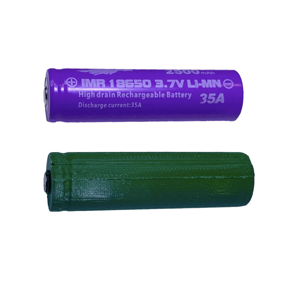 18650 Battery Dummy Cell "fake battery" shorted - Battery Eliminator Store - Battery Replacement, aa battery to ac power, aaa to ac power, dc power, battery to usb, 9 volt battery to ac power, ac power adapter, 2 aa to ac power, 4 aa to ac power, 3 aaa to