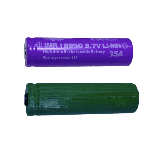 18650 Battery Dummy Cell "fake battery" shorted - Battery Eliminator Store - Battery Replacement, aa battery to ac power, aaa to ac power, dc power, battery to usb, 9 volt battery to ac power, ac power adapter, 2 aa to ac power, 4 aa to ac power, 3 aaa to