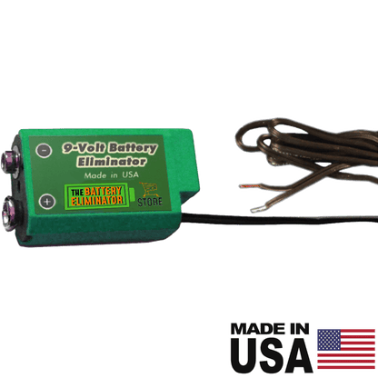 9 Volt Wired/Active Cell - (provides positive and negative terminal access) - Battery Eliminator Store - battery replacement, aa battery to ac power, aaa to ac power, dc power, battery to usb, 9 volt battery to ac power, ac power adapter, 2 aa to ac power, 4 aa to ac power, 3 aaa to ac power, 9v to ac power, ac power supply adapter, cr123a, dummy cell, active cell, battery eliminator, replace battery, eliminate battery, remove battery, convert aa to ac power, 6 aa battery, 2 aa battery, 4 aa bat