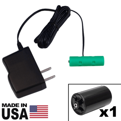1 D or 1 AA Battery Eliminator - 1.5 Volts - AC Powered (120VAC only) - Battery Eliminator Store - Battery Replacement, aa battery to ac power, aaa to ac power, dc power, battery to usb, 9 volt battery to ac power, ac power adapter, 2 aa to ac power, 4 aa to ac power, 3 aaa to ac power, 9v to ac power, ac power supply adapter, cr123a, dummy cell, active cell, battery eliminator, replace battery, eliminate battery, remove battery, convert aa to ac power, 6 aa battery, 2 aa battery, 4 aa battery, 