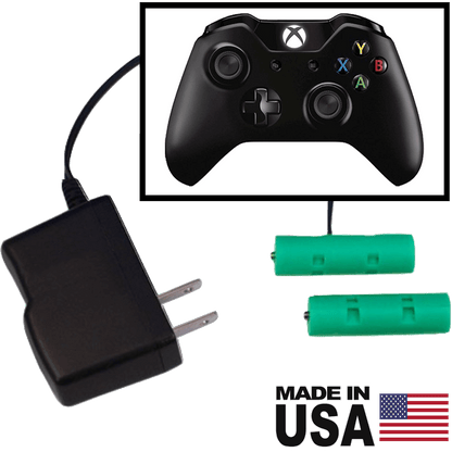 Xbox One Controller 2 AA Battery Eliminator Kit - AC Powered-AA Battery Eliminators-Battery Eliminator Store-BE-2AA-AC-XBOX-aa battery replacement, aa to ac power, aa to dc power, plug in battery, plug in aa battery, rechargeable aa battery, ac battery aa, power battery, aa to usb power, usb aa battery, aa to dc power, 4 aa battery eliminator, battery substitute