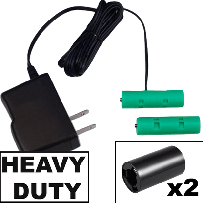 2 C or 2 AA Cells, 3VDC - AC Power Source - C/AA Eliminator - Battery Replacement - Battery Eliminator Store - aa battery eliminator, battery eliminator store, 9 volt battery eliminator, d cell battery eliminator, 9v battery eliminator, aaa battery eliminator, usb battery eliminator, replace 4 aa batteries with ac adapter, d battery eliminator, dummy aa battery with leads, aa battery eliminator power adapter, 9 volt battery adapter Edit alt text  Edit alt text