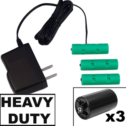 3 D or 3 AA Cells, 4.5VDC - AC Power - D/AA Eliminator - Battery Replacement - Battery Eliminator Store - aa battery eliminator, battery eliminator store, 9 volt battery eliminator, d cell battery eliminator, 9v battery eliminator, aaa battery eliminator, usb battery eliminator, replace 4 aa batteries with ac adapter, d battery eliminator, dummy aa battery with leads, aa battery eliminator power adapter, 9 volt battery adapter  Edit alt text