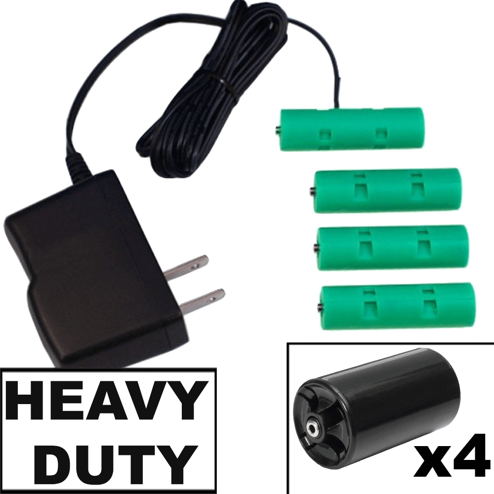 4 D or 4 AA Cells, 6VDC - AC Power - D/AA Eliminator - Battery Replacement - Battery Eliminator Store - aa battery eliminator, battery eliminator store, 9 volt battery eliminator, d cell battery eliminator, 9v battery eliminator, aaa battery eliminator, usb battery eliminator, replace 4 aa batteries with ac adapter, d battery eliminator, dummy aa battery with leads, aa battery eliminator power adapter, 9 volt battery adapter  Edit alt text