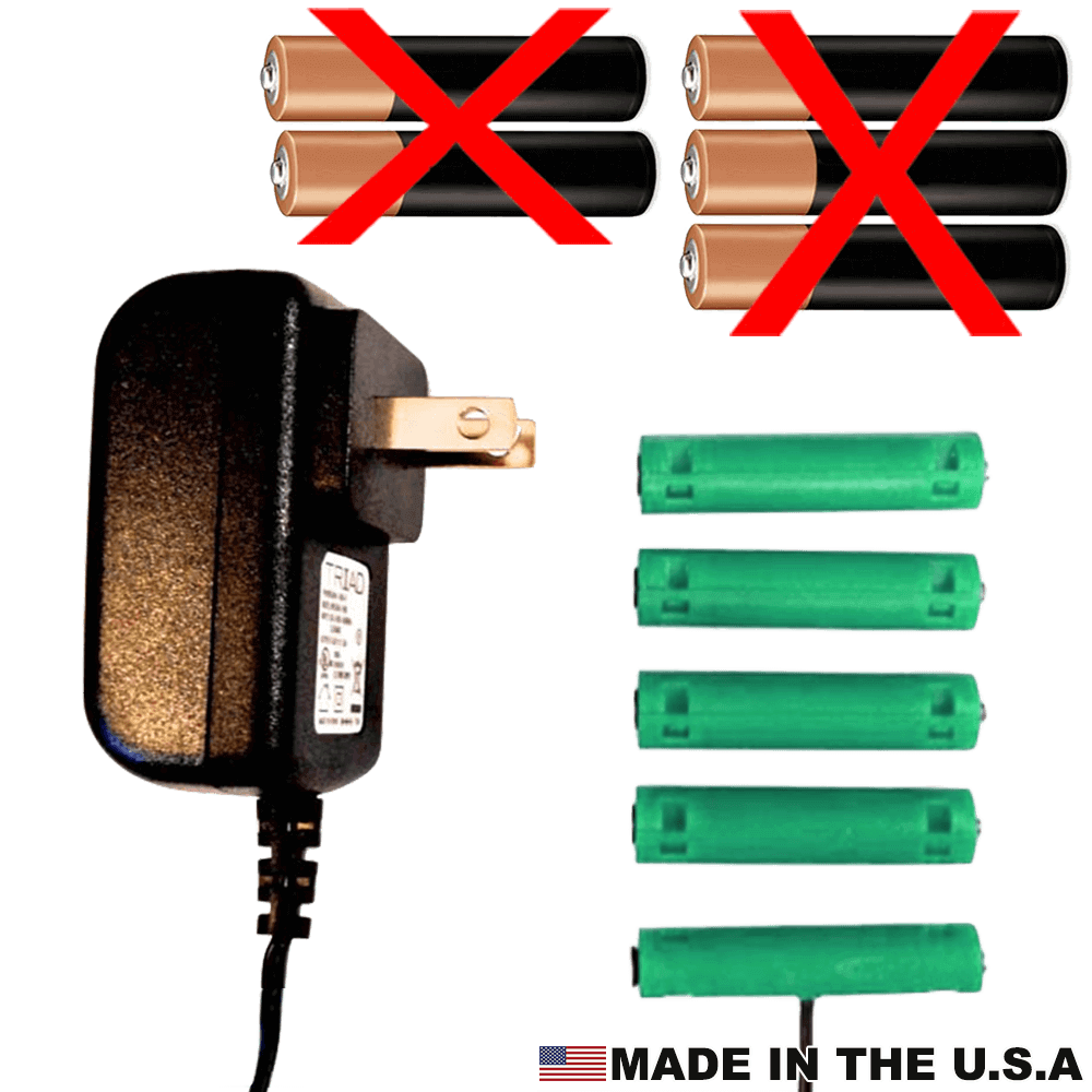 5 AAA Cells, 7.5VDC - AC Source - Battery Eliminator - Battery Replacement - Battery Eliminator Store - aa battery eliminator, battery eliminator store, 9 volt battery eliminator, d cell battery eliminator, 9v battery eliminator, aaa battery eliminator, usb battery eliminator, replace 4 aa batteries with ac adapter, d battery eliminator, dummy aa battery with leads, aa battery eliminator power adapter, 9 volt battery adapter