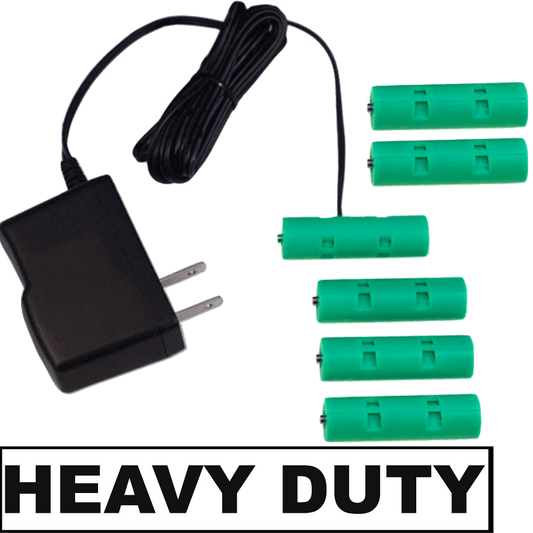 6 AA Battery Eliminator - Heavy Duty (2 Amps) 9 Volts - AC Powered-AA Battery Eliminators-Battery Eliminator Store-BE-6AA-AC-HD-aa battery replacement, aa to ac power, aa to dc power, plug in battery, plug in aa battery, rechargeable aa battery, ac battery aa, power battery, aa to usb power, usb aa battery, aa to dc power, 4 aa battery eliminator, battery substitute