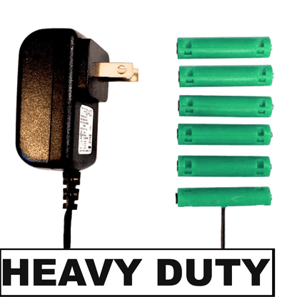 6 AAA Battery Eliminator - Heavy Duty (2 Amps) 9 Volts - AC Powered - Battery Eliminator Store - Battery Replacement, aa battery to ac power, aaa to ac power, dc power, battery to usb, 9 volt battery to ac power, ac power adapter, 2 aa to ac power, 4 aa to ac power, 3 aaa to ac power, 9v to ac power, ac power supply adapter, cr123a, dummy cell, active cell, battery eliminator, replace battery, eliminate battery, remove battery, convert aa to ac power, 6 aa battery, 2 aa battery, 4 aa battery, 9 